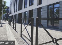 Barrière type Croix de Saint-André traditionnelle et élégante - Longueur 1072 ou 1572 mm - Trois cadres et quatre pommeaux au choix - LIGNE PROVINCE_7