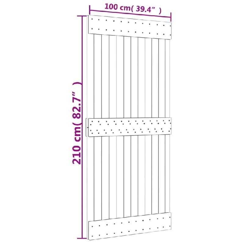 Vidaxl porte narvik 100x210 cm bois massif de pin 154435_7