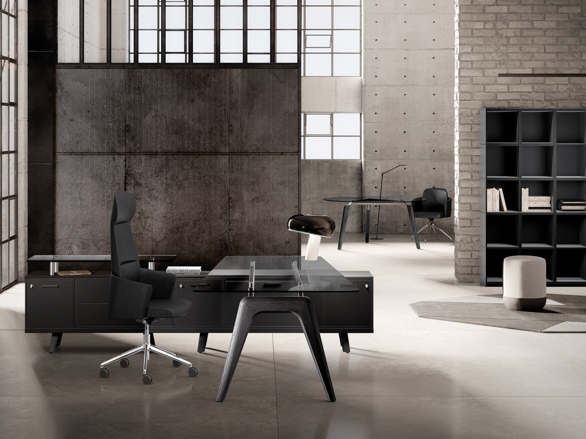 Bureau de direction design et élégant - RAIL - Made in Italy - Finitions haut de gamme_7