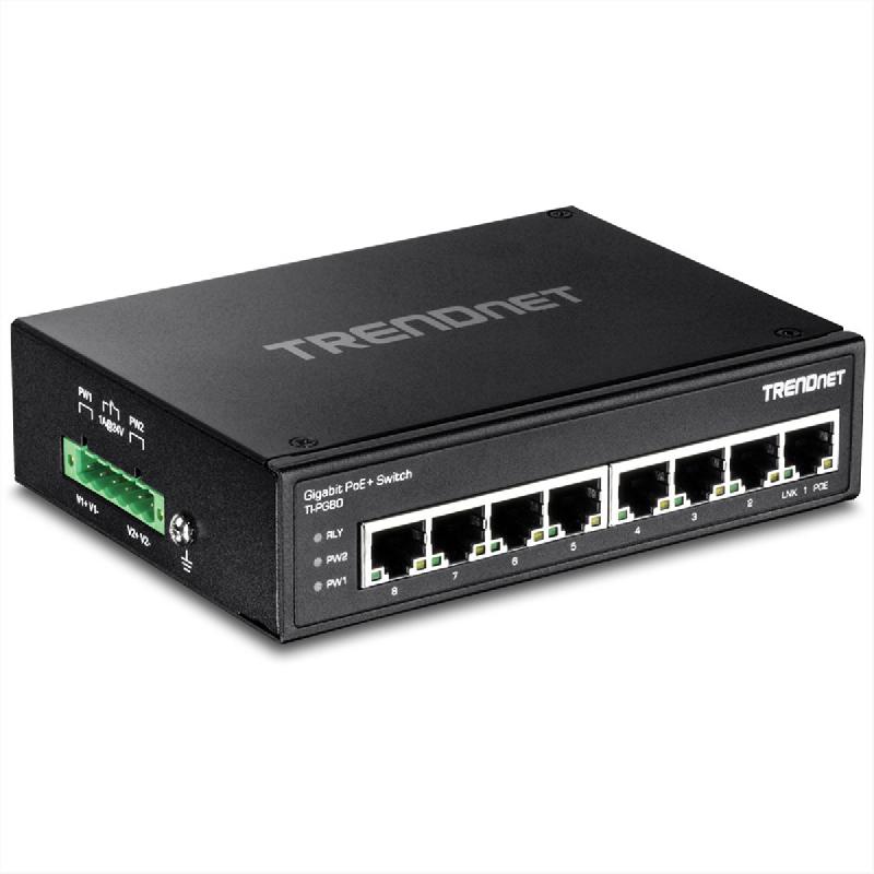 TRENDnet TI-PG80 Switch Rail DIN PoE+ Gigabit industriel renforcé à 8 ports_7
