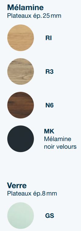 Bureau de direction RIO - Sobre et moderne - Plateaux verre ou mélaminé - Fabriqué en France_7