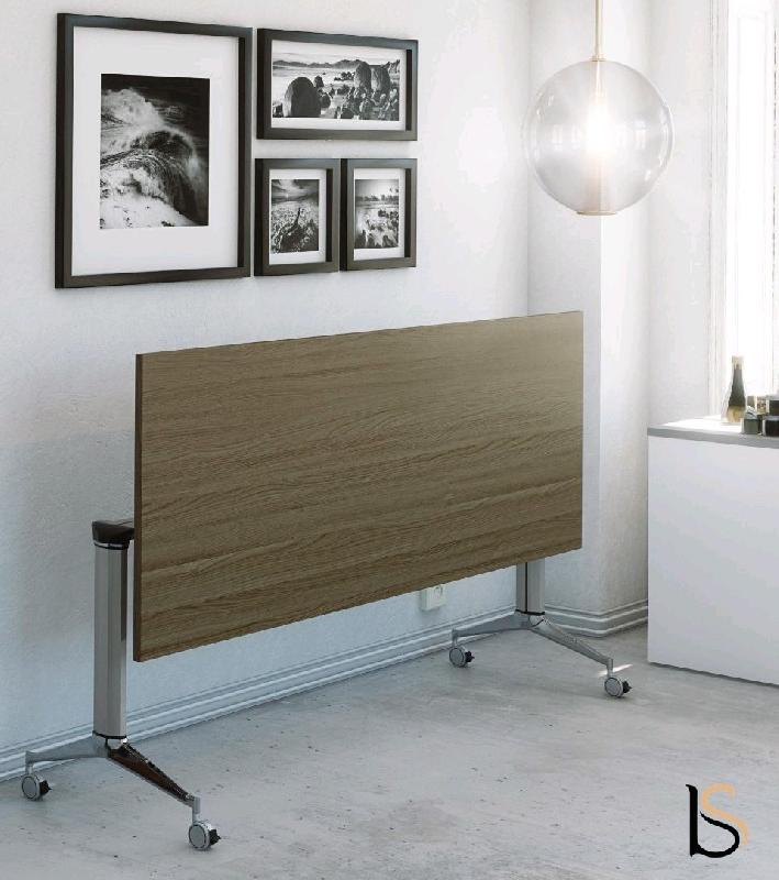 Table à plateau rabattable NET - Mobel Linea - Blanc 9010, 120, Anthracite_7