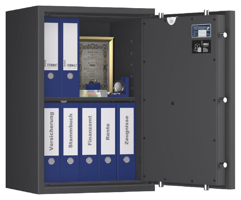 Coffre-fort FORMAT Lyra 4 Classe I - Anti-effraction certifié EN 1143-1 - Serrure électronique S&G Spartan 1006 / Graphite RAL 7024_7
