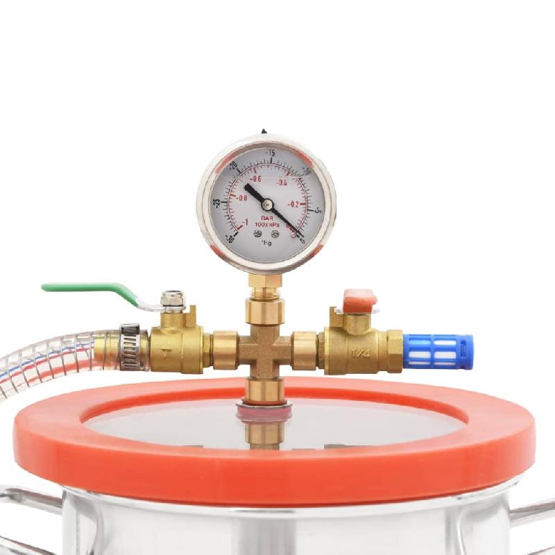 Vidaxl chambre à vide avec pompe à 2 étages 3,7 l 3100537_7