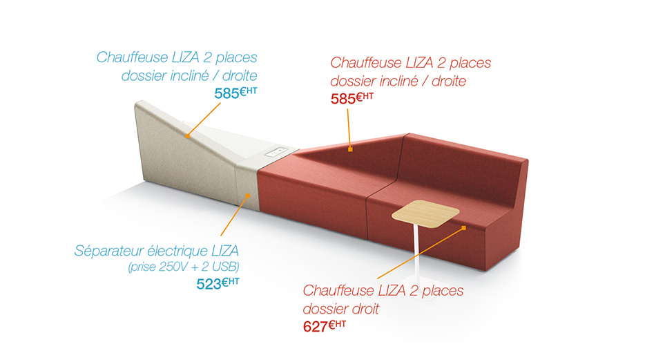 Canapé ergonomique pour zones de créativité