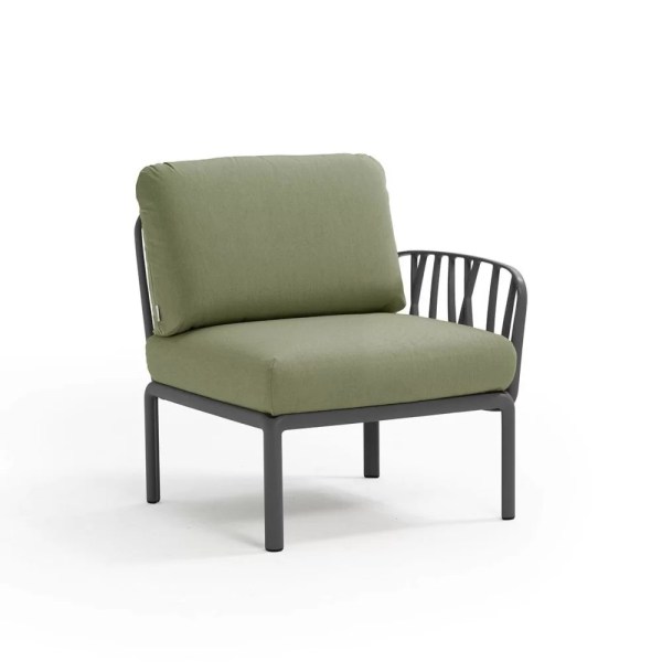 Chauffeuse en résine KOMODO 1 accoudoir - structure polypropylène renforcée - Stamp_7