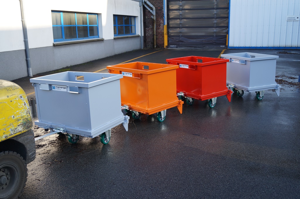 Benne à fond ouvrant (BAFO) - 1500 litres - Fabrication française - Finition laquée et multiples options_7