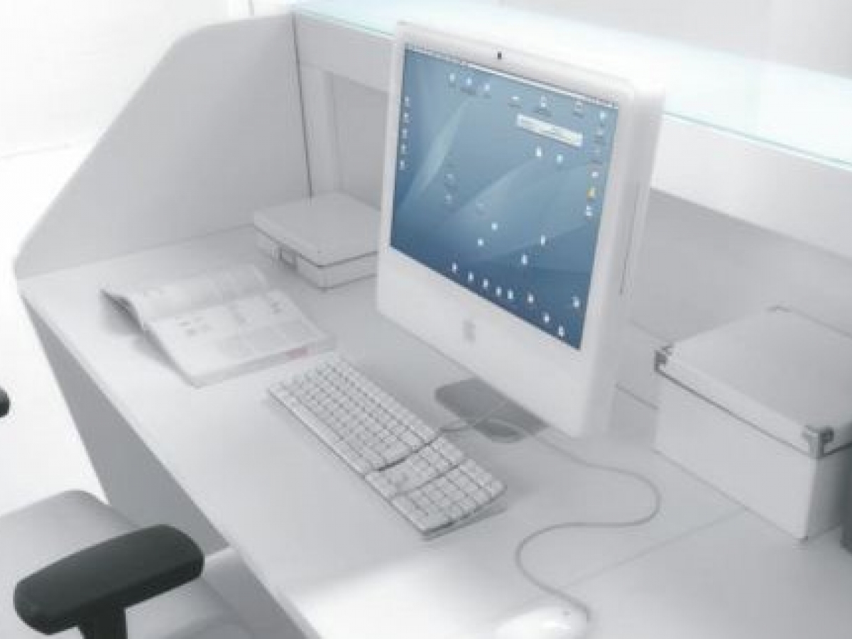 Banque d'accueil rétro-éclairée ZIG ZAG - design innovant avec LED programmable et modules PMR_7