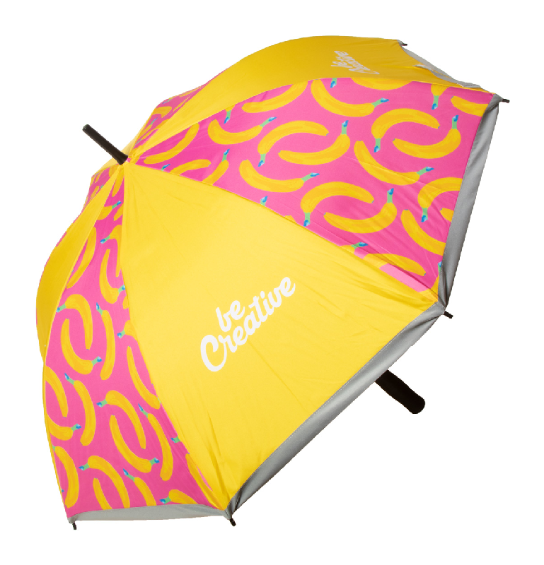 Parapluie réfléchissant sur mesure - 8 panneaux avec bandes réfléchissantes - RPET 190T - Impression sublimation_7