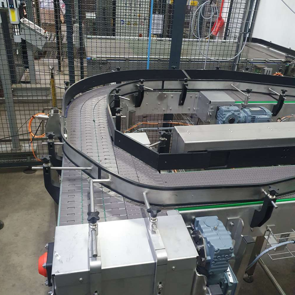 Convoyeur à chaîne en inox, motorisation classique / movimot / movigear pour l'agroalimentaire, le pharmaceutique et la cosmétique - cms_7