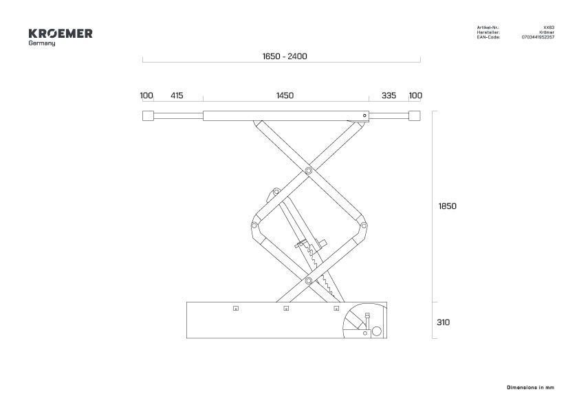 Pont élévateur à double ciseaux encastré XX63_7