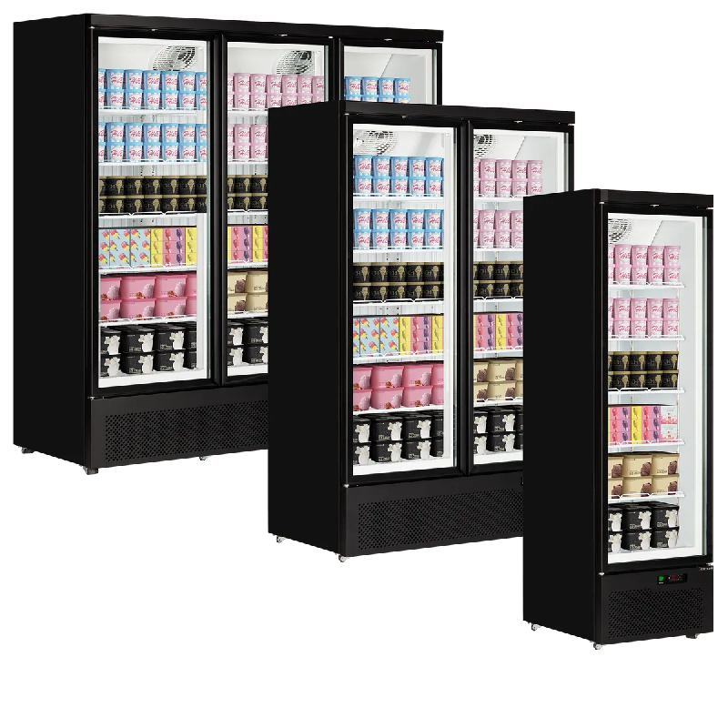 Congélateur vertical vitré Atom Maxi F2DB (1006 / 702L) Noir TEFCOLD_7