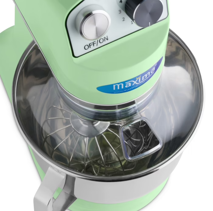 Mixer planétaire - 7 L - jusqu'à 2 kg de pâte - vert | Maxima - 09300153_7