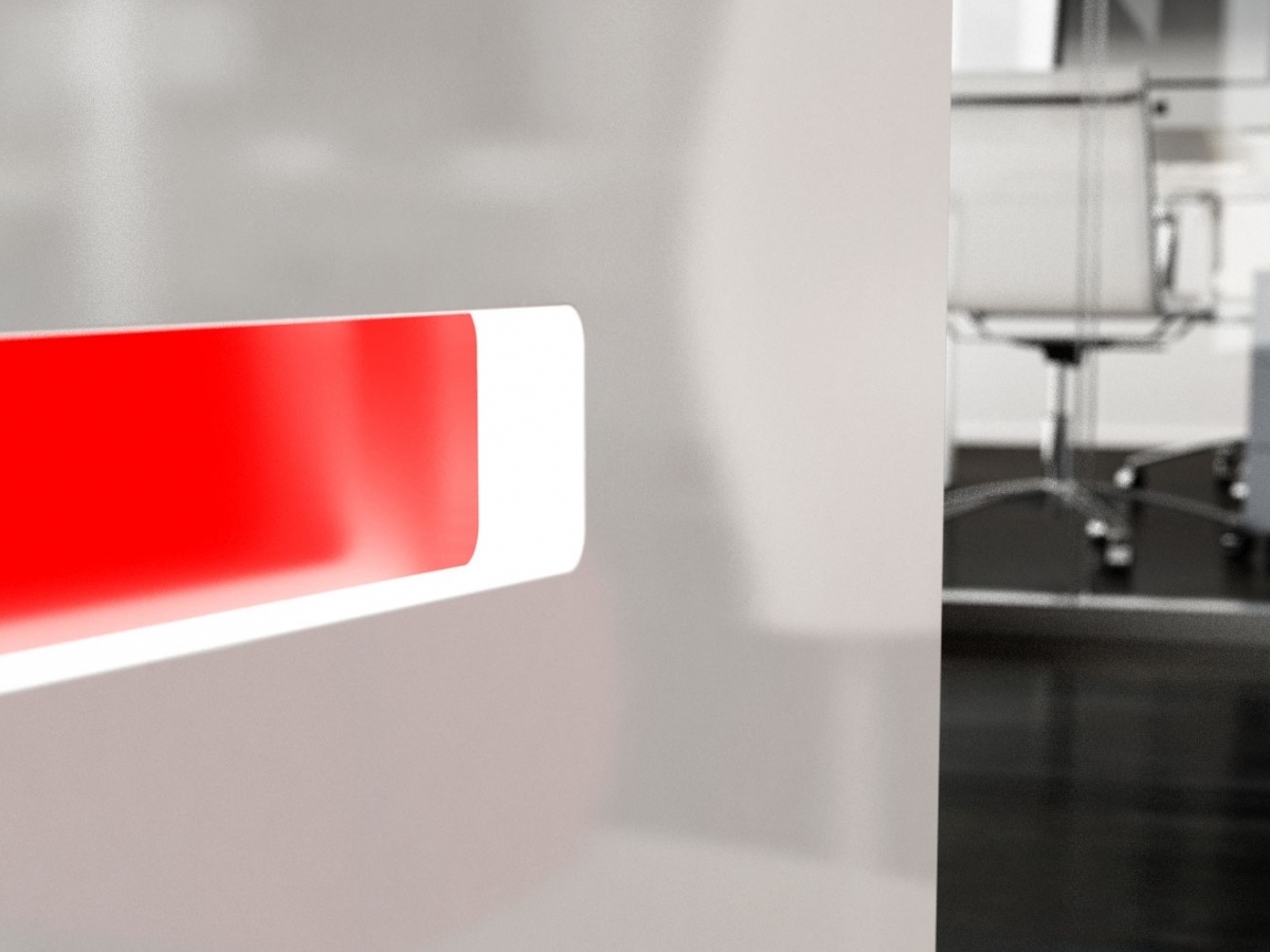 Banque d'accueil lumineuse droite SALVE - Design contemporain avec éclairage LED et finition bois laqué_7