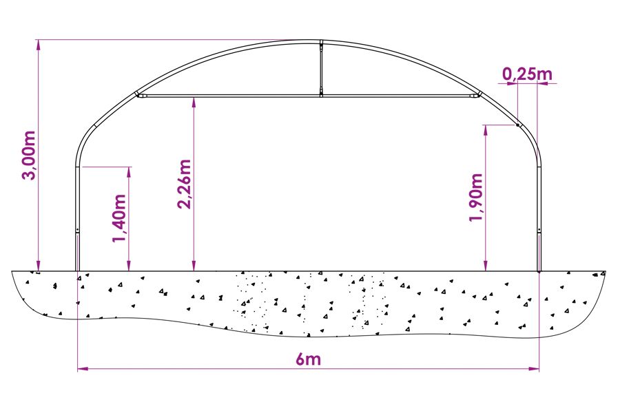 Serre Pro 6 m pour abriter vos cultures efficacement