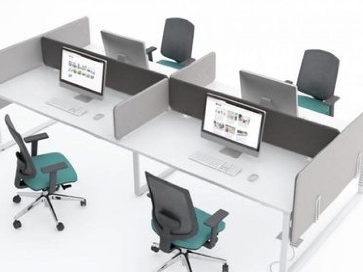 Bureau bench opératif individuel et double OGI Q - Design contemporain pour open-space_7