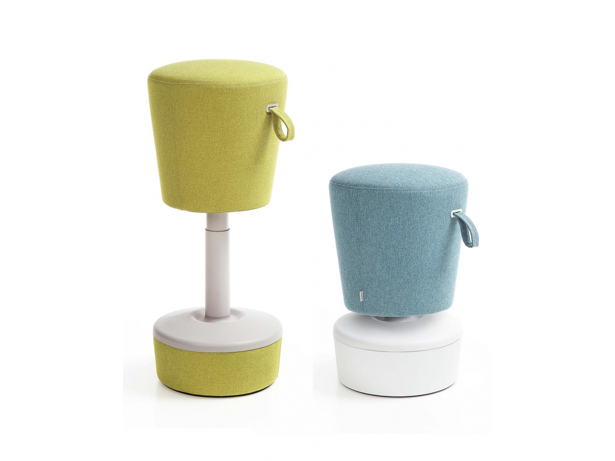 Tabouret haut flexible et contemporain - siège généreusement rembourré - MICKEY_7