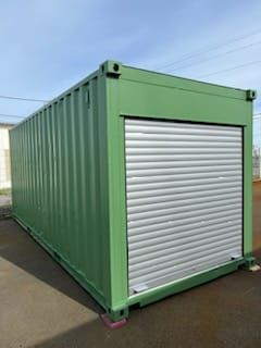 Container 20 pieds stockage avec rideau alu isolé en façade_7