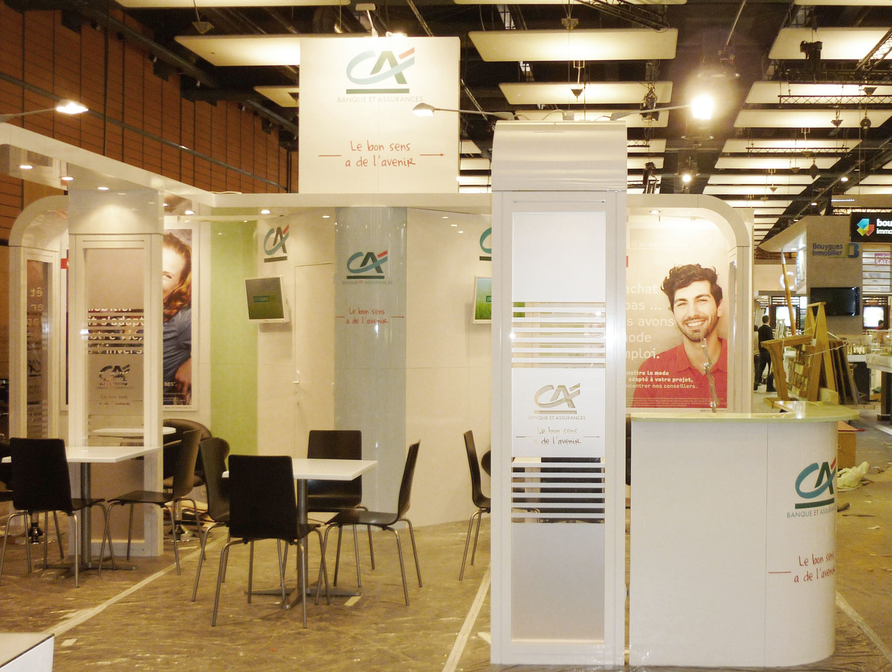 Stand modulaire pour surface de 9 à 36m2, avec cadre aluminium et tissu tendu_7