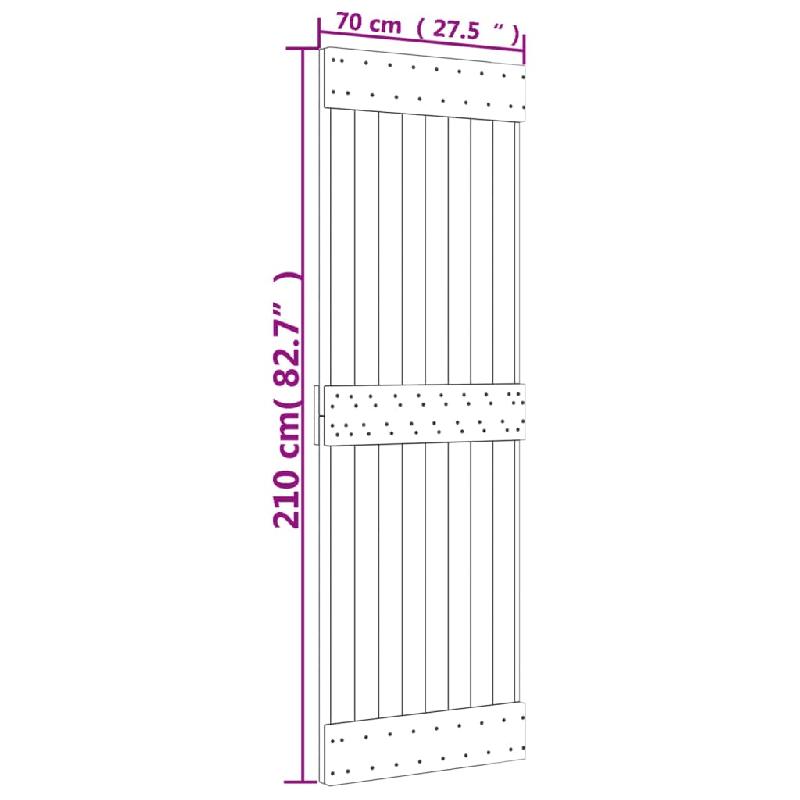 Vidaxl porte narvik 70x210 cm bois massif de pin 154430_7