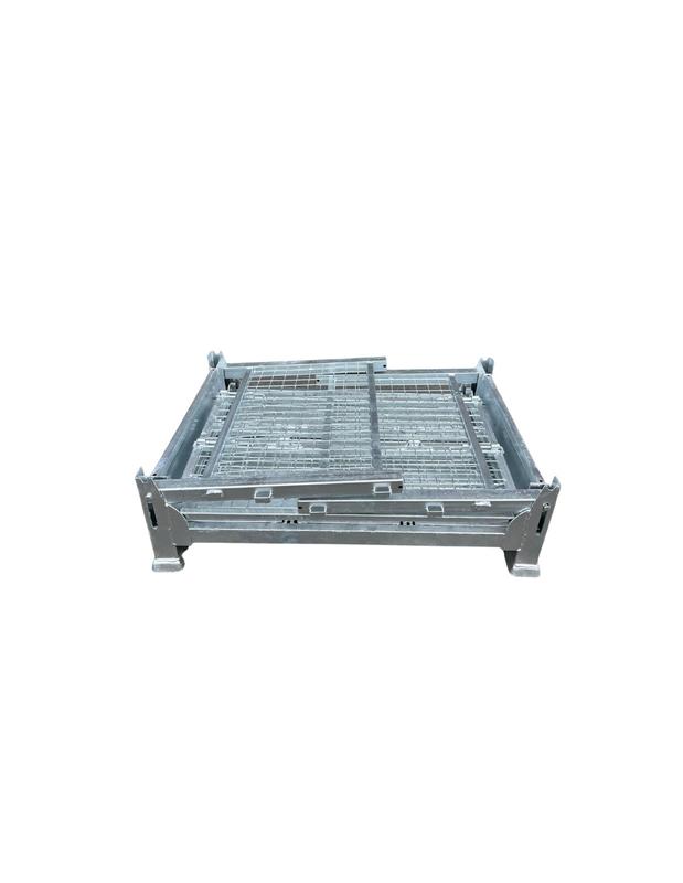 Rack de stockage - Panier grillagé pliable en acier galvanisé - 122 cm x 90 cm - Charge max 1200 kg_7