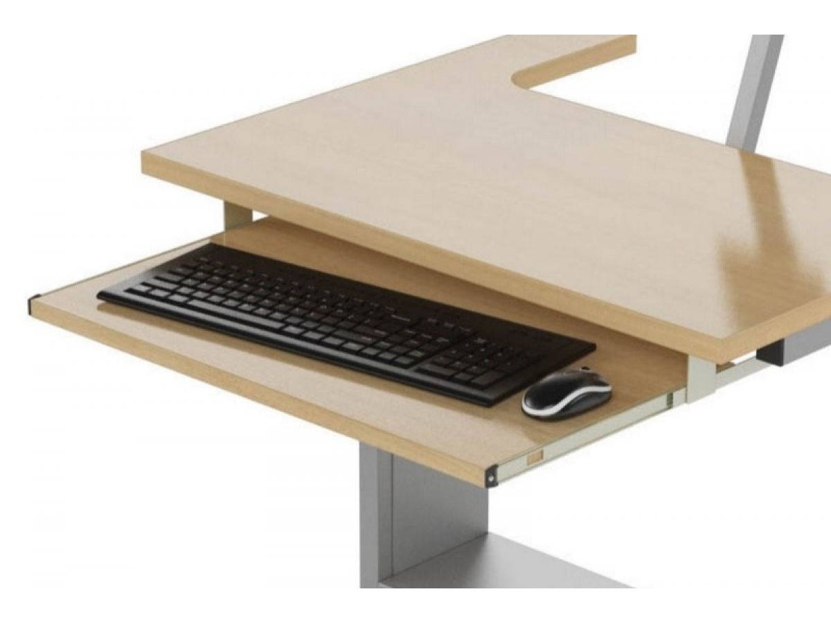 Table informatique ergonomique et sécurisée avec écran semi-encastré - DATA - Fabrication française, piètement réglable et choix de finitions_7