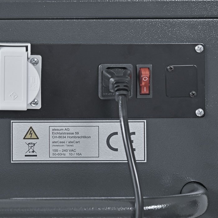 Chariot à tablettes pour 48 tablettes / 36 ordinateurs portables avec fonction de charge - ECOCART 48S - dimensions 830 x 650 x 1290 mm_7