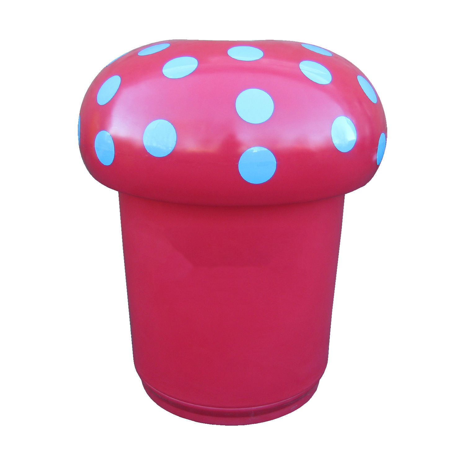 Poubelle ludique champignon extérieure - 90L - plastique recyclable en polyéthylène - résistante aux UV et personnalisable_8