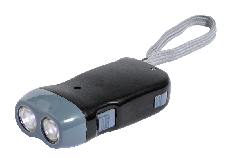 Lampe de poche 2 LED - Chargeur dynamo manuelle - Boîtier plastique ABS avec dragonne_7