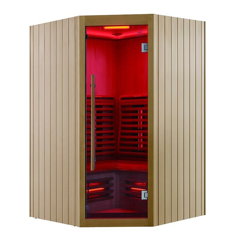 SAUNA INFRAROUGE BOREAL® SIGNATURE 130C D'ANGLE À SPECTRE COMPLET - 130X130X205_7