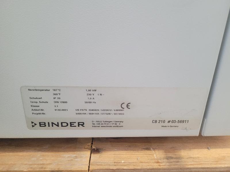 Incubateur / étuve à Co2 BINDER CB210_7