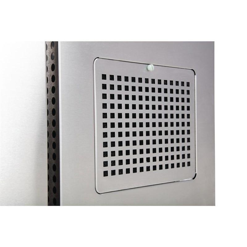 Comptoir de préparation réfrigéré GN avec pare-haleine Série U 4 portes CT395 Polar_7