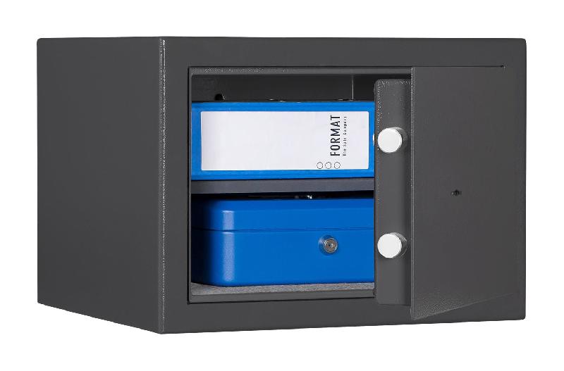 Coffre-fort encastrable FORMAT M 410 - Coffre-fort meuble compact - Serrure électronique S&G Spartan 1007 / Graphite RAL 7024_7