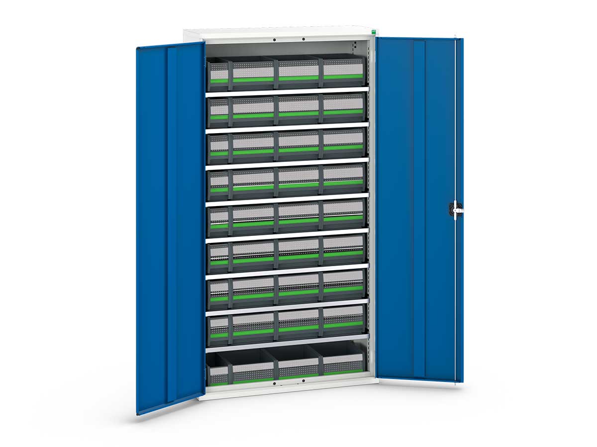 Armoires et meubles de rangement robustes pour ateliers et garages - Gamme Verso - acier soudé et modulables_7