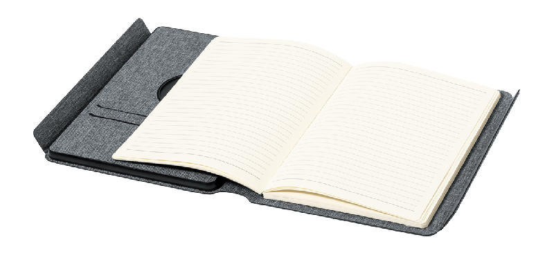 Carnet de notes chargeur sans fil - 5000 mAh - Polyester 300D RPET - Compatible Apple Watch® et iPhone® 12+_7