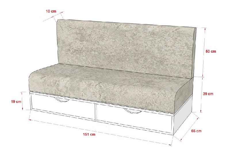 Lit escamotable style industriel KEY SOFA - 140x200 cm - Chêne naturel - Canapé 2 places avec tiroirs - Anthracite_7