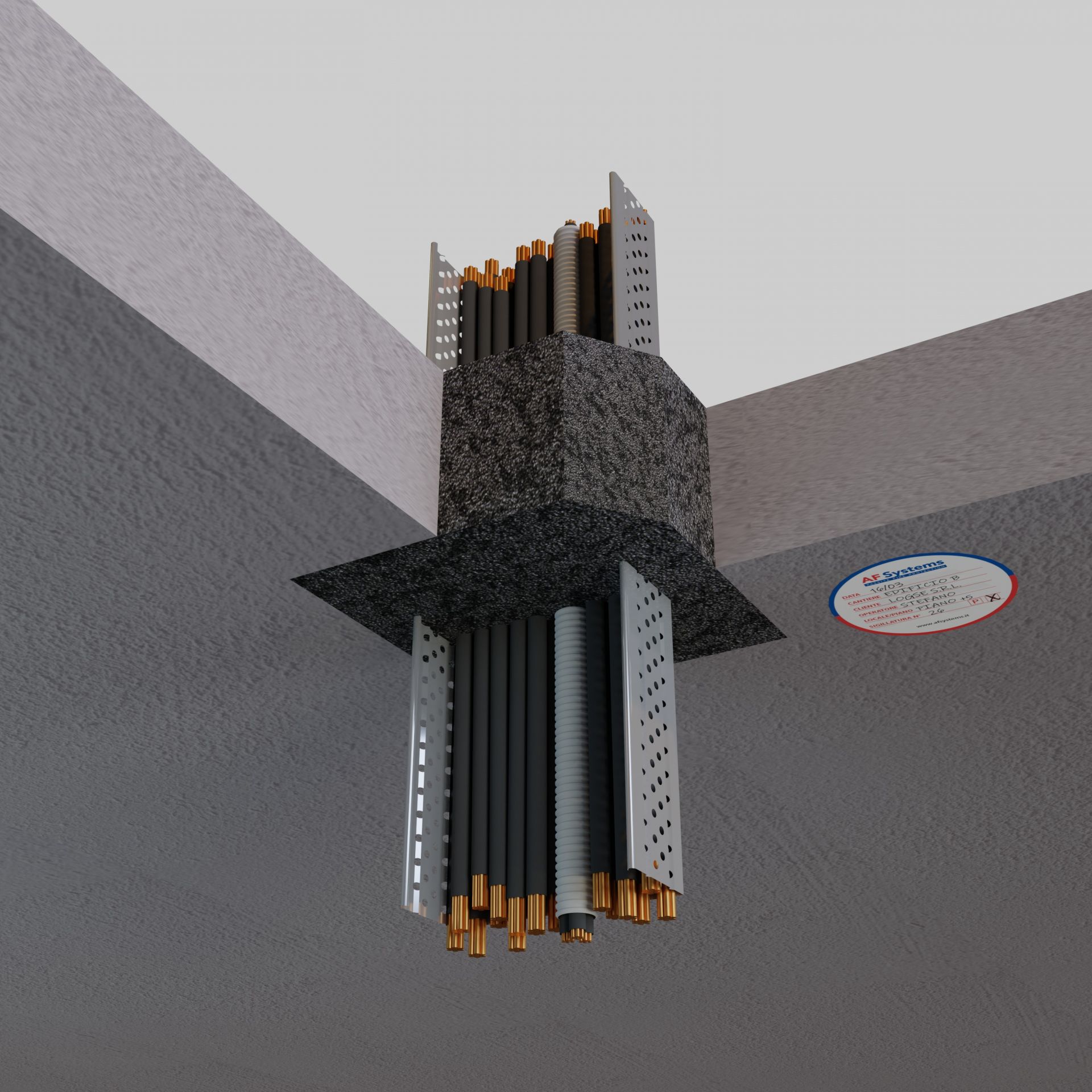 Mousse coupe-feu bi-composant - AF Graphit Foam - protection EI 180 pour passages mur et plafond_7