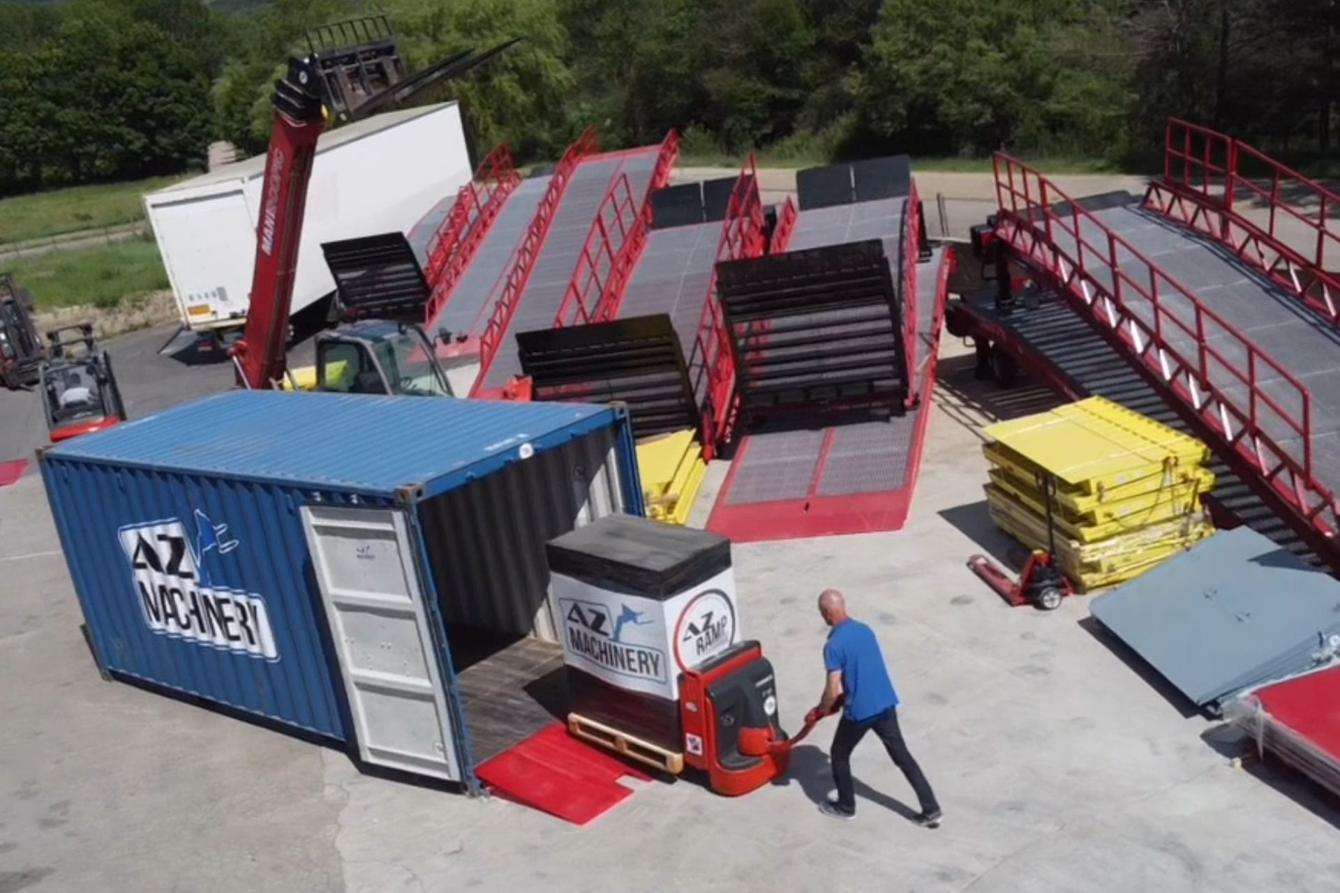 Rampe d'accès pour conteneur au sol - 100% galvanisée à chaud - Capacité 6T - AZ Ramp HCRN-06 GAV_7