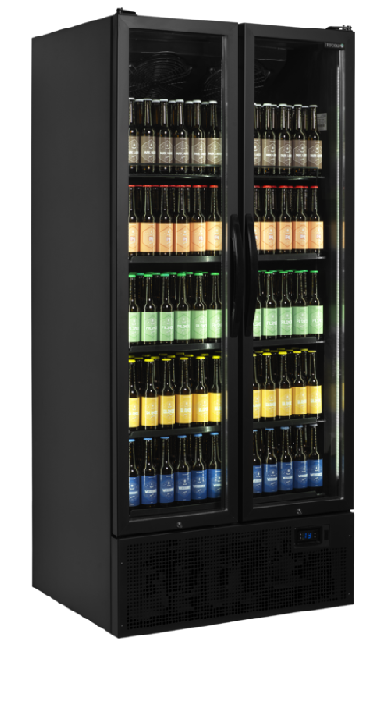 Vitrine réfrigérée noire FS890H BLACK - 2 portes - Finition contemporaine en aluminium noir_7