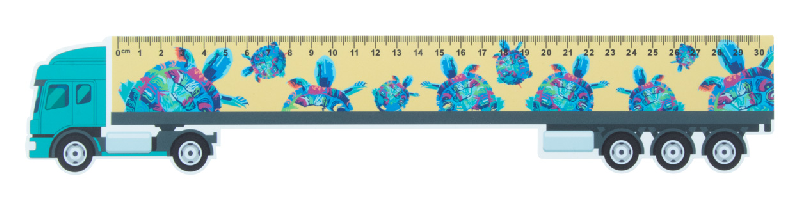 Règle flexible 30 cm en plastique - Forme de camion - Personnalisable en quadri_7