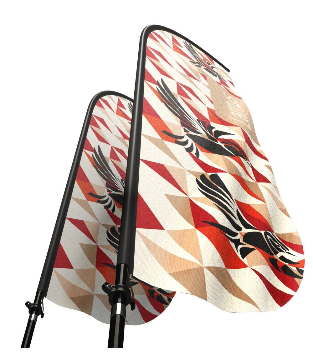 Drapeau extérieur et intérieur sur mât - Publicité visuelle avec mât économique en aluminium et fibre de verre_7