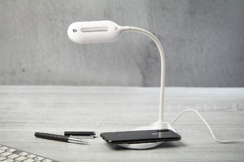 Lampe de bureau multifonctionnelle RABS - ABS recyclé - Chargeur rapide sans fil 15W - LED et luminosité réglable_7
