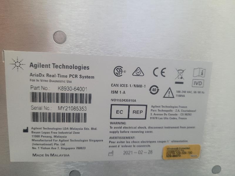 Thermocycleur Agilent AriaDx Real Time PCR K8930AA_7