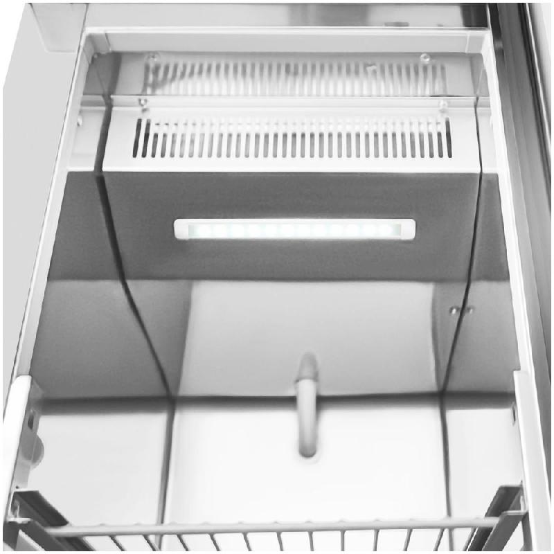 Armoire réfrigérée négative inox - 1 porte et 2 tiroirs  - GN compacte série G - 180L - Polar - UA116_7