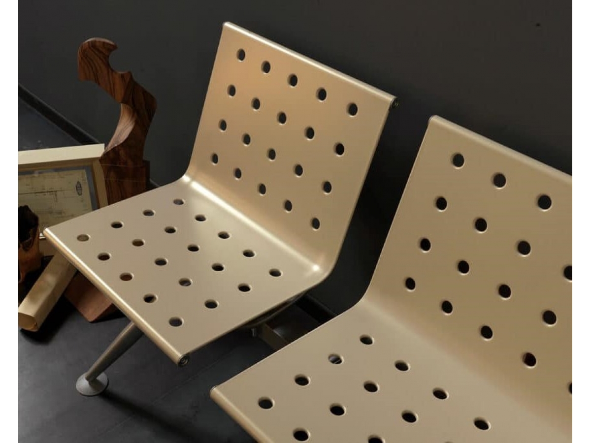 Sièges sur poutre en métal perforé - ULISSE - Design élégant et ergonomique pour espaces collectifs_7