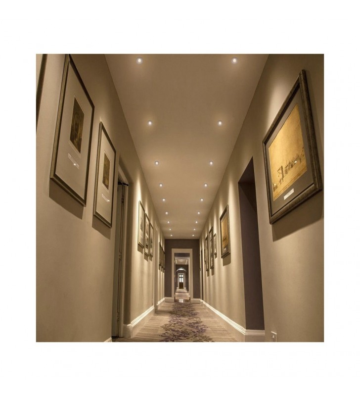 Downlight LED encastré - 7W - rond 45° - réf MNSOBR07 - blanc moderne, angle précis_7