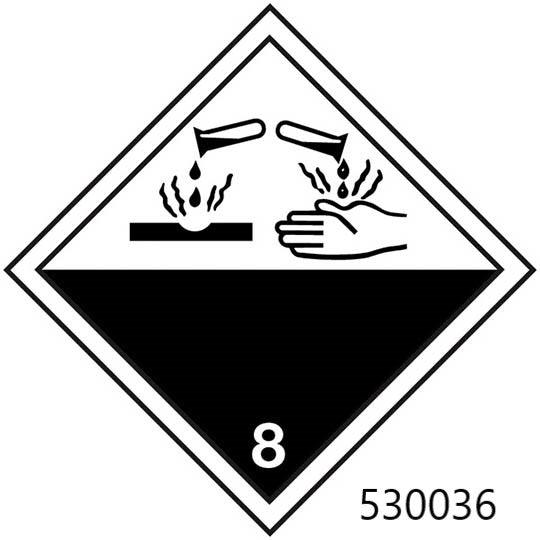 Étiquette matières dangereuses - 530035 – 10 x 10 cm - 