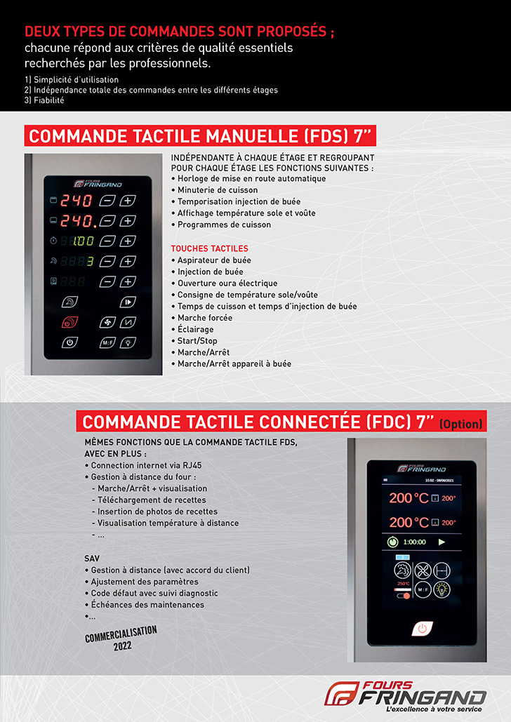Four électrique à sole - MODELEC FOURS FRINGAND - Haute technologie, façade inox, éléments modulables et puissance élevée_7