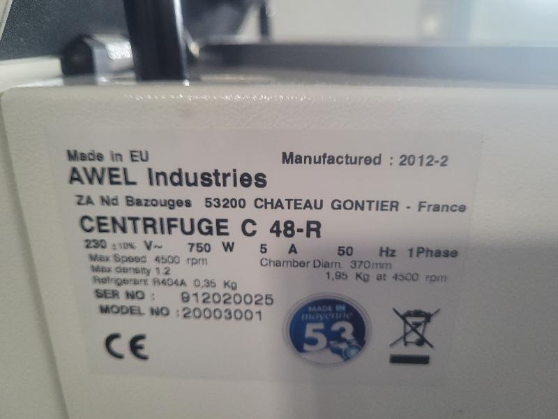 Centrifugeuse réfrigérée de laboratoire AWEL C 48-R C48R Avec Rotor SO-400_7