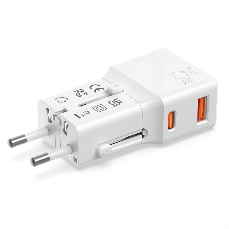 ROLINE Chargeur de voyage USB avec prise UK/US/Euro, 2 ports, 1x QC3.0 A + 1x C (PD), 25W_7
